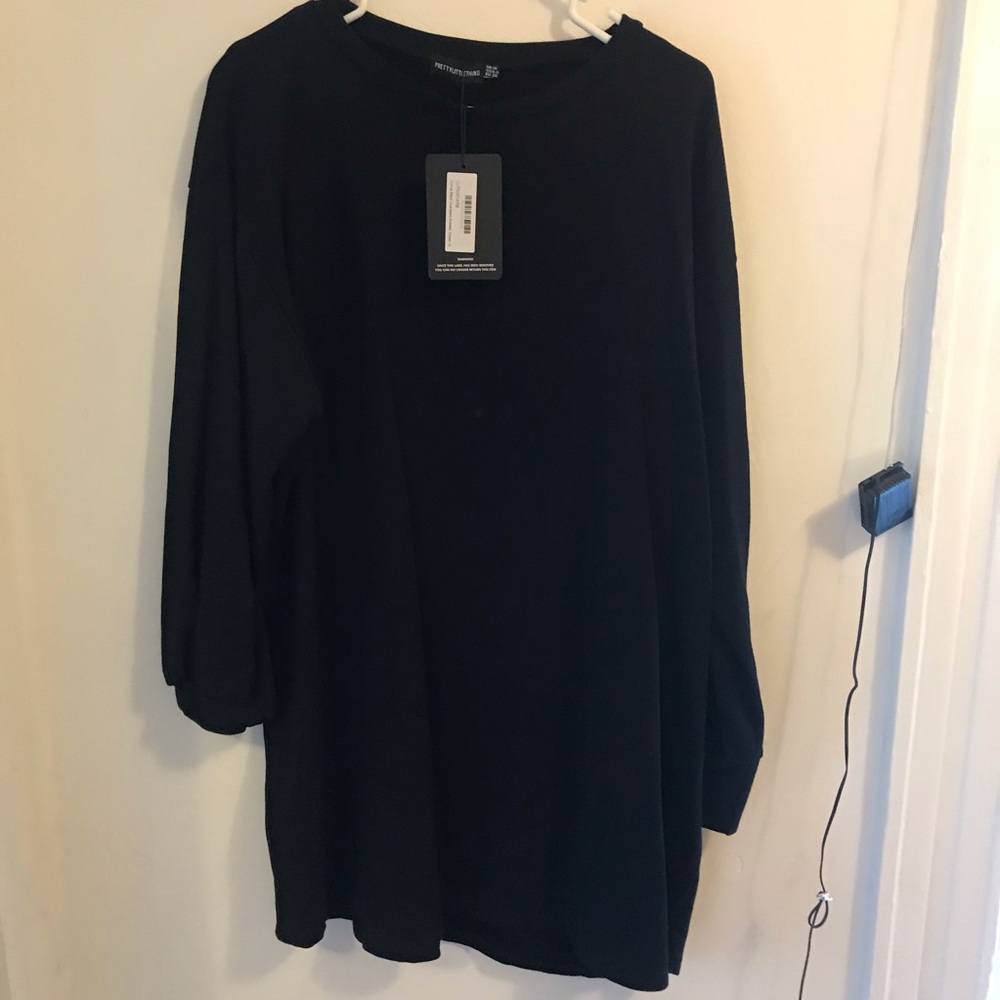 PLT black sweater dress
